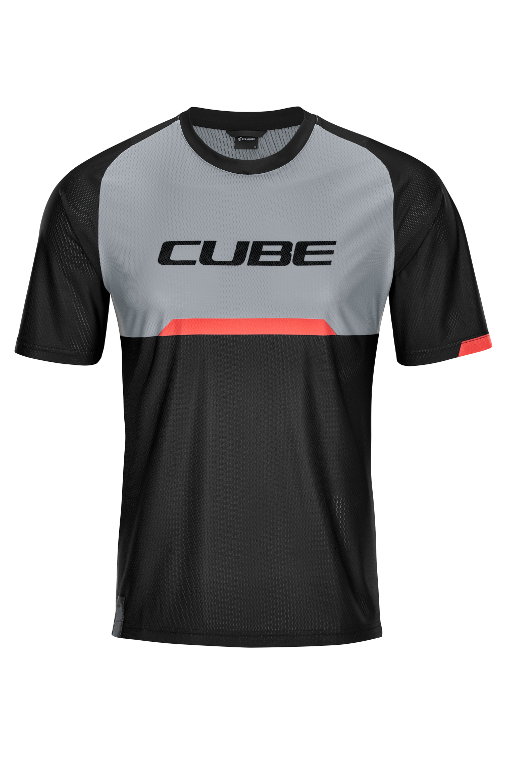 Cube Edge Shirt Korte Mouw Zwart/Grijs 2021